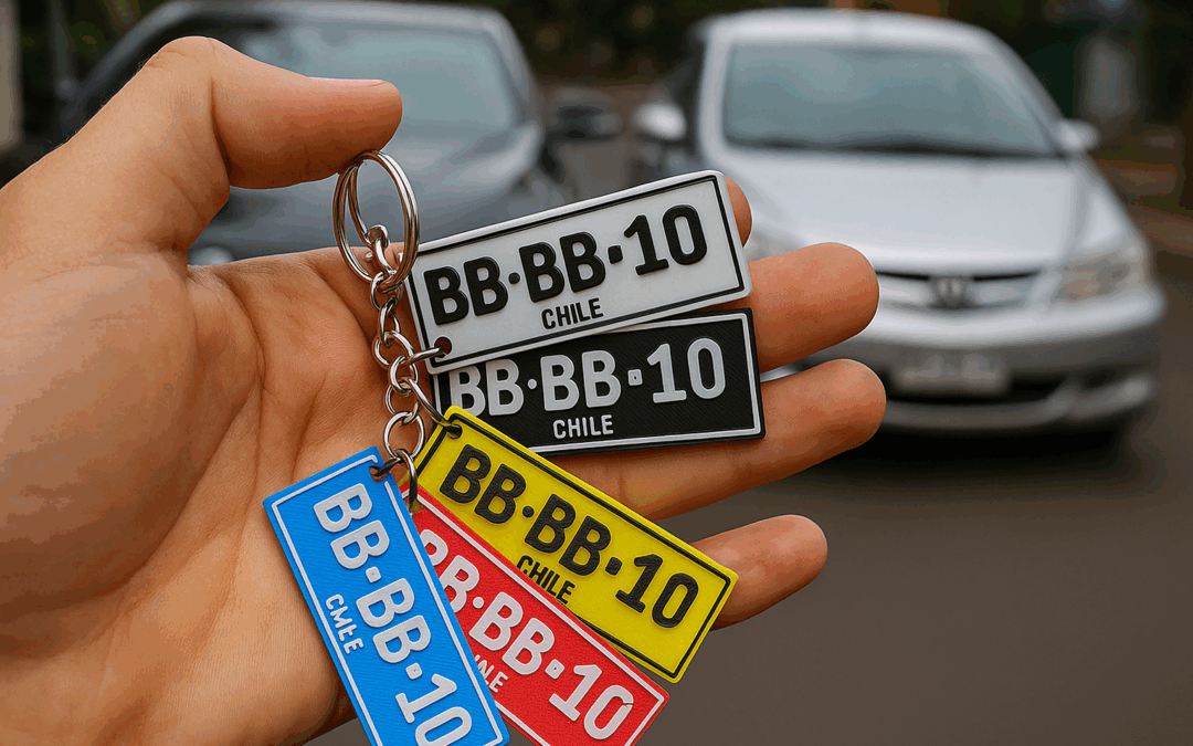 Llavero con patente de auto personalizada: identifica tus llaves con los 5 colores de las patentes chilenas 🚗🔑