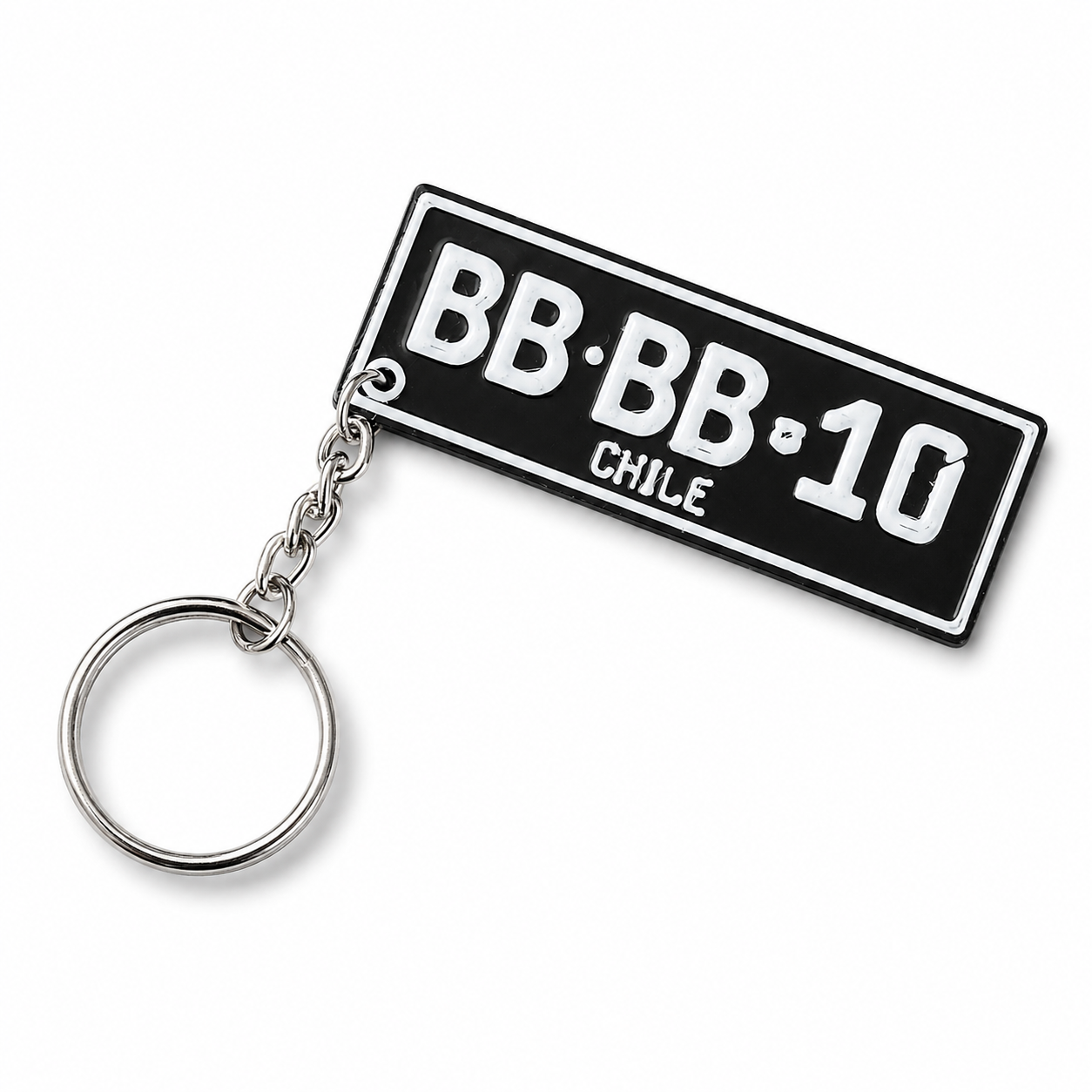 Llavero Patente Personalizado para Auto - Color Negro
