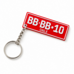 Llavero Patente Personalizado para Auto - Color Rojo